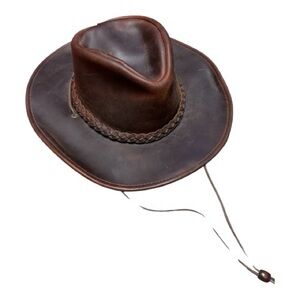 Vintage leather Henschel hat Company Indiana Jones Size Medium